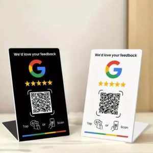 NFC Google Review Stands w/ QR code | Tap or Scan